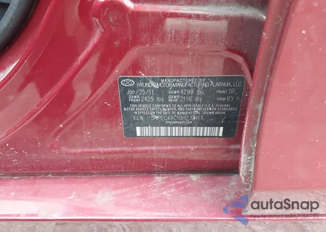 2011 Hyundai Sonata Se z USA, uszkodzony, nr VIN 5NPEC4AC1BH233114